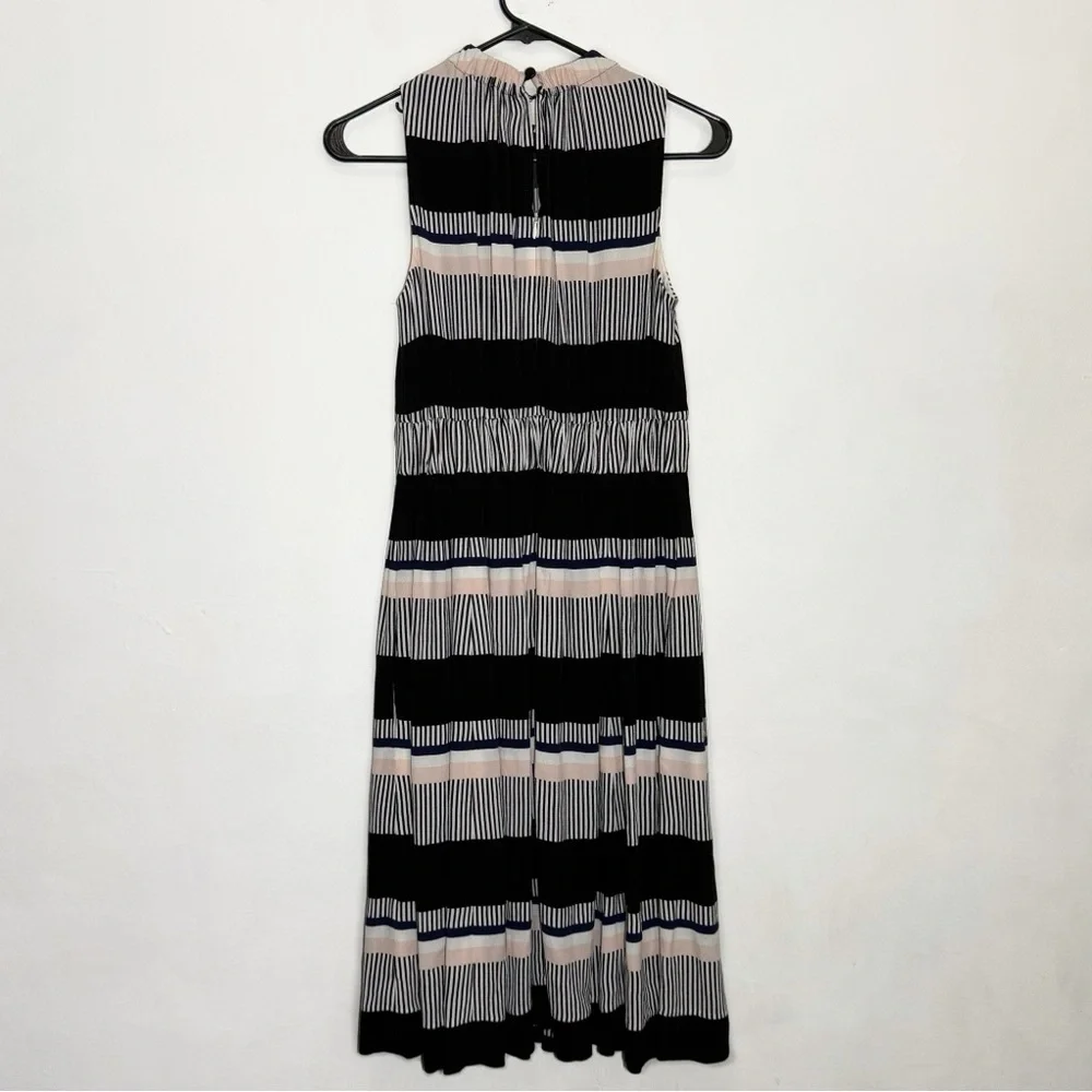 Kate Spade New York Bay Stripe Pleated Sleeveless Knee-Length Dress size 4